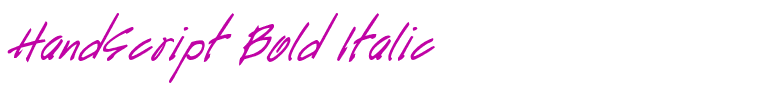 HandScript Bold Italic